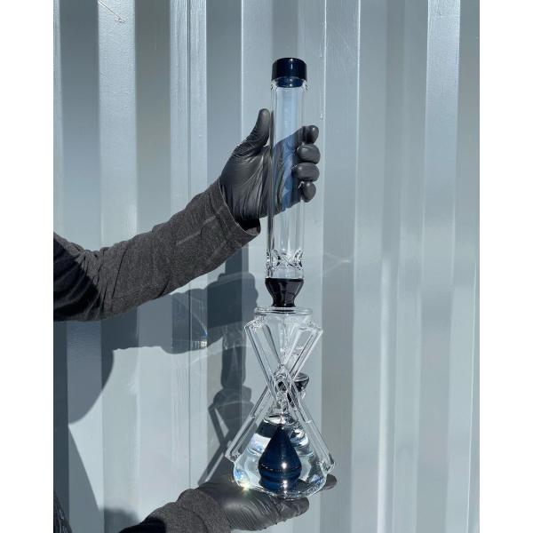 12 Inch Glass Smoking Pipe Borosilicate With Double Percolator Bubbler Pipe