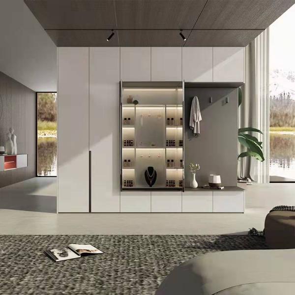 Close-up view of cabinet's high-quality finish