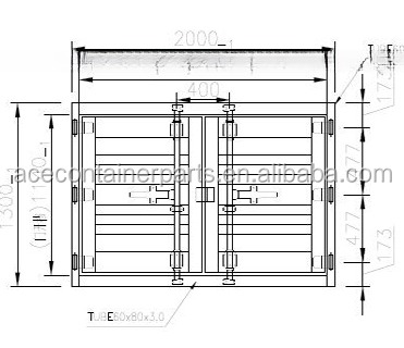 20ft 40ft Dry Cargo Shipping Container Doors with Finished Surface and Necessery Lead Acid Battery