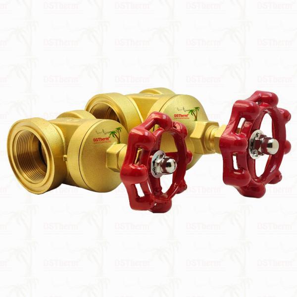 Brass Gate Valve With Red Handle 2 1/2" Customized Size High Pressure Bearing Capacity