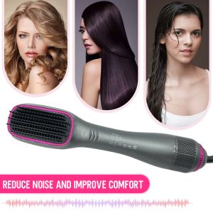 Quality FCC Approval 300mm Hair Dryer Brush , Electric Straightening Brush wholesale