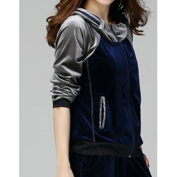 Fashion Street Style For Women Velour Tracksuit