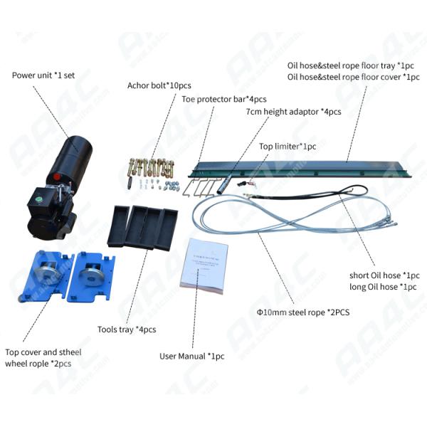 10000lbs Floorplate 2 Post Car Lift Car Parking Auto Two Post Lift 4.5T 8 Folded Profile Hydraulic