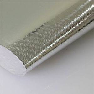 Quality Flame Resistant Aluminized Glass Cloth , Aluminum Film Fiberglass Fabric AL7628 wholesale