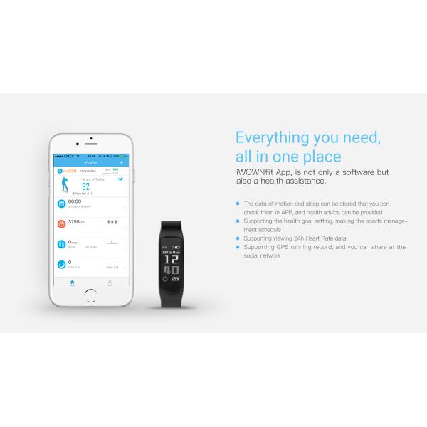 Water Resistant Heart Rate Monitor Intelligent Health Bracelet