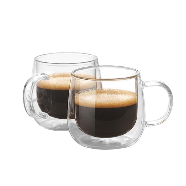 B2B Custom 12oz Unique Glass Coffee Mugs with Handle | Bulk FDA-Certified Heatproof Cups