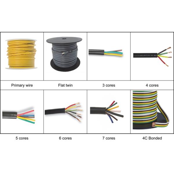 7 Cores Pin Trailer Cable with 7x1.5mm2 Bare Copper Conductor and Non-Shielded Design