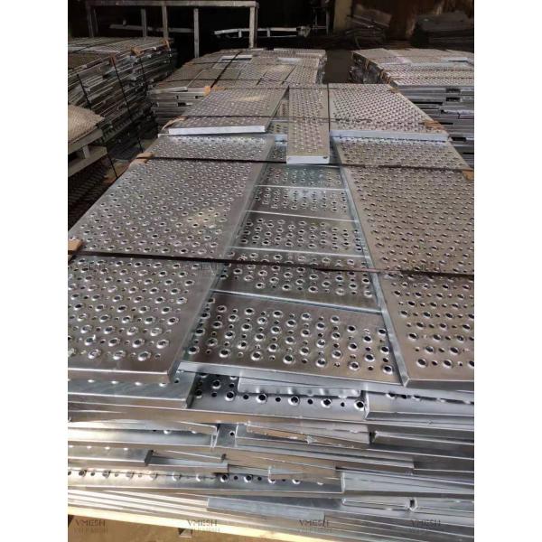 Round Holes Galvanized Steel Plank Grating Perforated Anticorrosion
