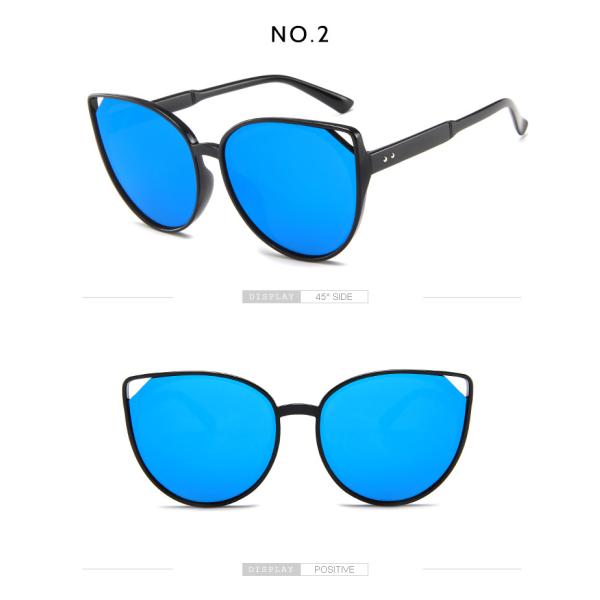 Female Silver Pink Lens Sunglasses Round Rose Gold Frame Retro Color Mirror Lens Glasses