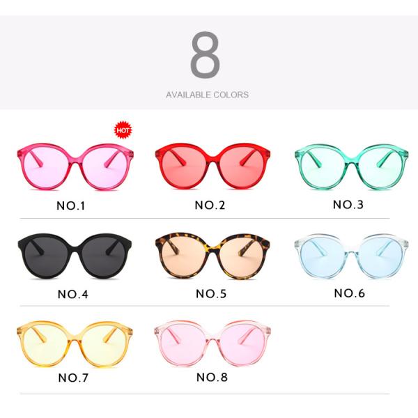 Big Frame Retro Jelly Color Round Frame Sunglasses Fashion Trend Glasses