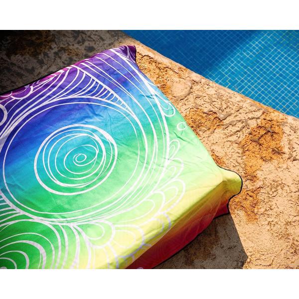 Rectangular Microfiber Beach Towel With High Absorbency And Nature Inspired Designs