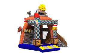 China Lovely Inflatable Construction Site Combo Bouncy Castle With Digital Printing on sale