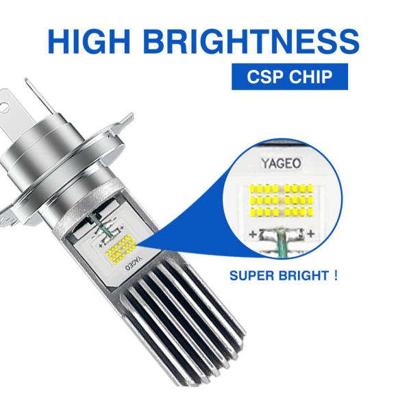 1200LM 12W Motorcycle LED Headlight Bulb CSP H4 HS1 BA20D H6 P15D H6M