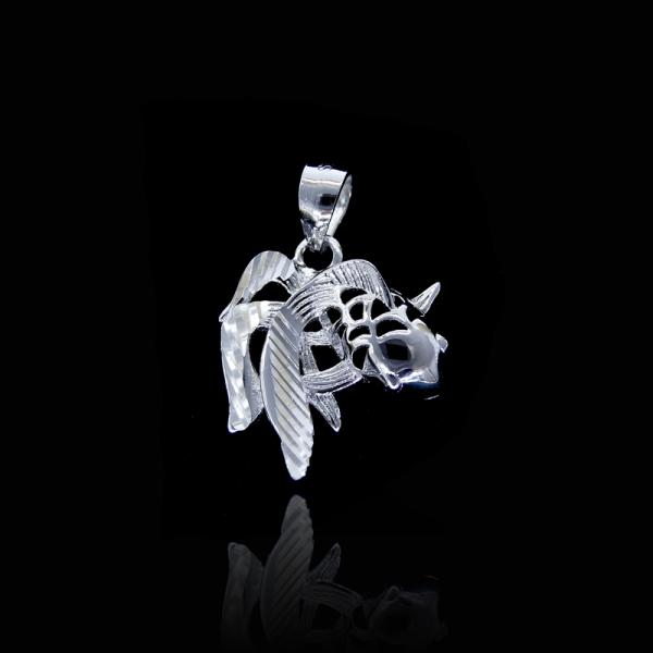 Couple Style 925 Plain Silver Pendant / Double Silver Butterfly Pendant For Women