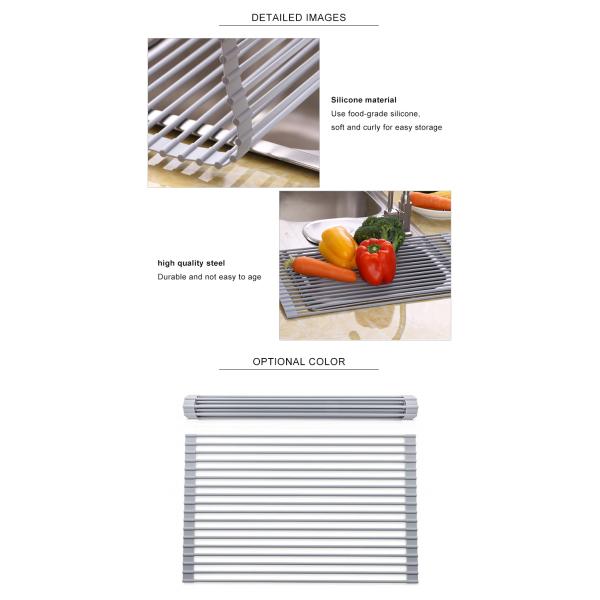 Non toxic heat resistant Silicone Roll Up Drying Rack