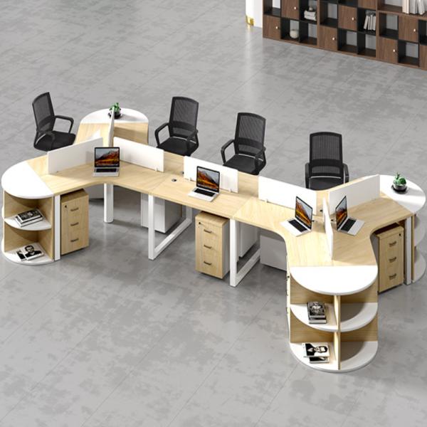 Office Furniture CBD Company Staff Desk with 2/3/6 Workstations and Partition Combination