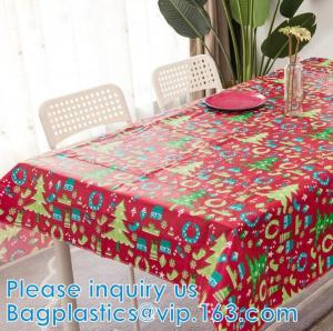 Quality Vinyl Tablecloth PEVA Spillproof Wipeable Oilcloth Tablecloth Rectangle Heavy Duty Extra Large Reusable Tablecloth wholesale