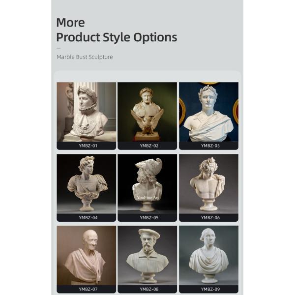 Classic European Style Marble Roman Soldier Bust Sculpture for Sale