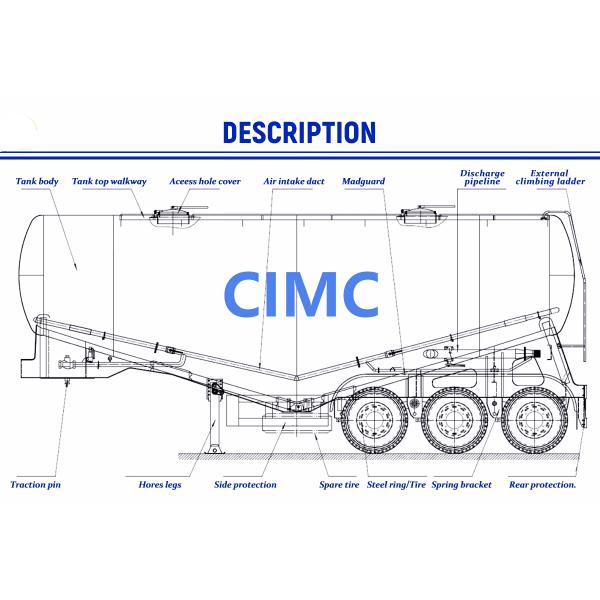Advanced Powder Bulk Tank Semi Trailer
