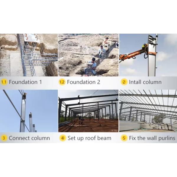 Prefabricated Light Steel Structure Store Shed Car Park Garage Steel Workshop