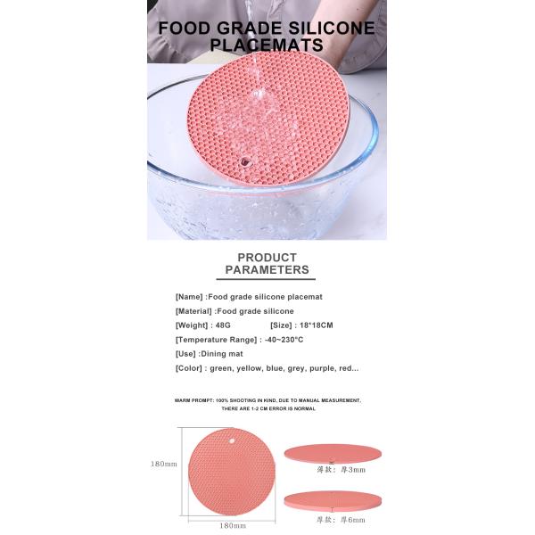 Silicone Pot Holder, Hot Pads,Heat Resistant Coasters, Tableware Insulation Pad Potholders