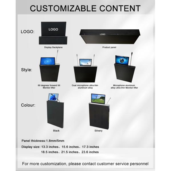 BNT 17 3 Retractable Touch Screen Hidden in Meeting Table Motorized Monitor Lift