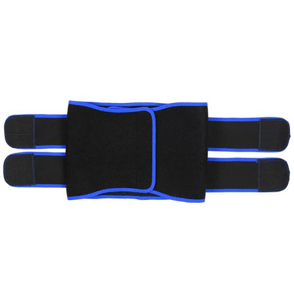 Blue Neoprene 2 Band Waist Trimmer Belt Workout Waist Sweat Band