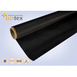Black Fire Resistant Fiberglass Fabric Heat Insulation Glass Fiber Roll