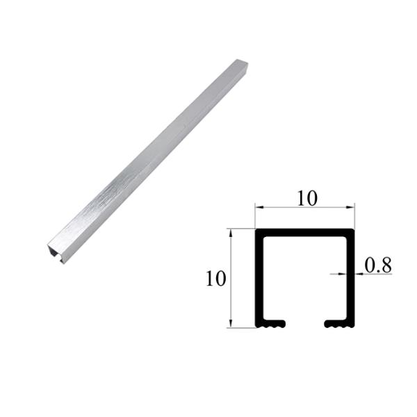 Aluminum U Channel Strip Trim 0.8mm Thickness Protective Decorative