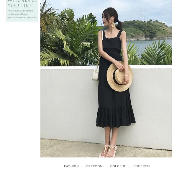 Summer Midi Womens Vacation Dresses Sleeveless Back With Bow