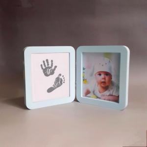 Quality Wood Material Custom Photo Frame 12 Month Baby Handprint And Footprint Kit wholesale