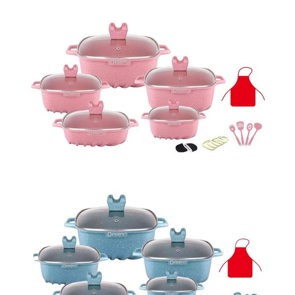 Wholesale Multifunction Pot And Pans Set 22pcs White Cooking Pot Sets Non-Stick Aluminum Cookware Sets