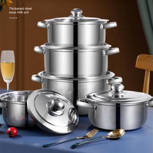 Quality Stainless Steel Cookware Set 10 Piece Kitchen Ware Cooking Pot Set wholesale