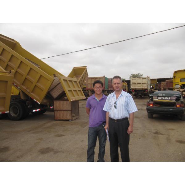 FUWA BPW Axle 27CBM Dump Draw Bar Trailer With 4 Axles Truck Performance