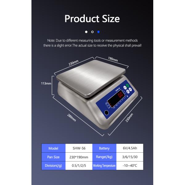 AV220V/50HZ Waterproof Double Screen Electronic Scale 30kg for Customized OBM Support