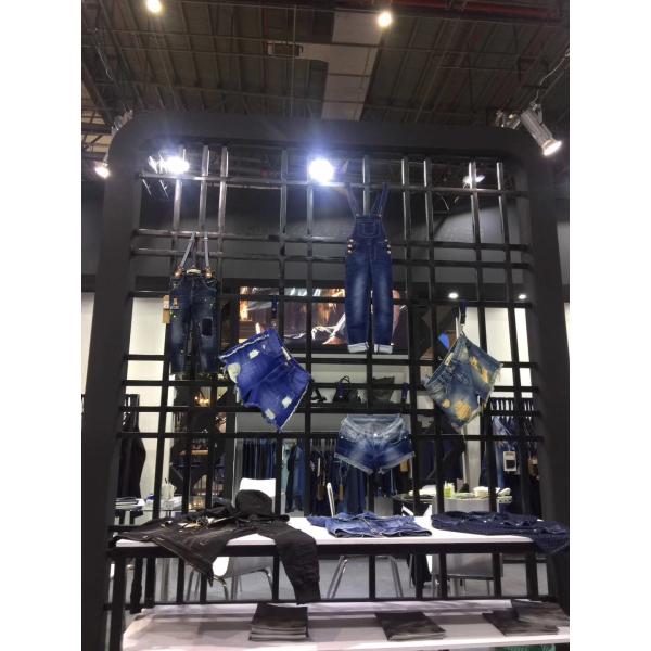 Fake Knitted Stretch Denim Material 12 Oz Denim Fabric With Double Layers 467gsm