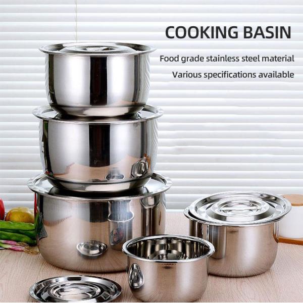 Factory Best Selling 5 Pieces Pots Set Stainless Steel Cooking Pot Set Cookware Sets With Lid