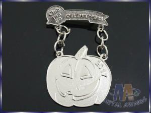 Pumpkin Logo Personalized 3D Lapel Pins , Funny Collectible Lapel Pins