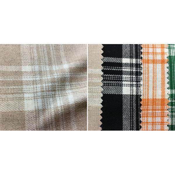 54 Inch Yarn Dyed Cotton Check Shirt Fabric Shirt Linen Fabric Sustainable