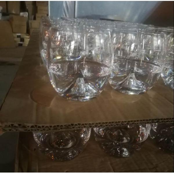 Lead Free Crystal Ice Hill Bottom Handmade Whiskey Glass