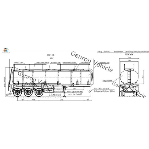 12.00R22.5 42000 45000 50000 Liters Steel Diesel Fuel Tanker Oil Semi Trailer