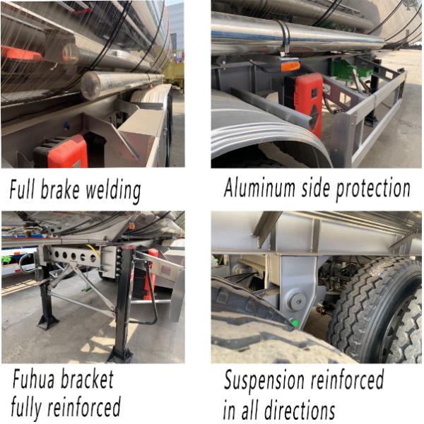 LPG Tank SemiTrailer 4 Axle Lique faction Natural Gas Sunflower Oil 36cbm 40m3 Gas Tanker