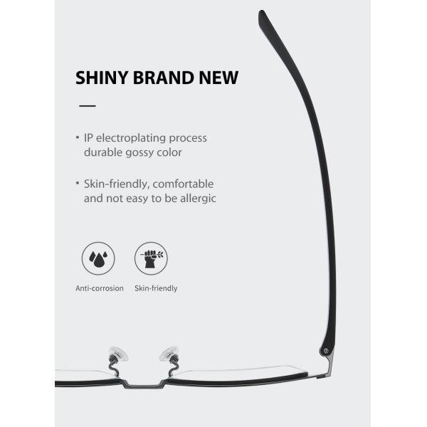 OEM/ODM Combination Glasses Half Frame Blue Light Blocking Eyewear