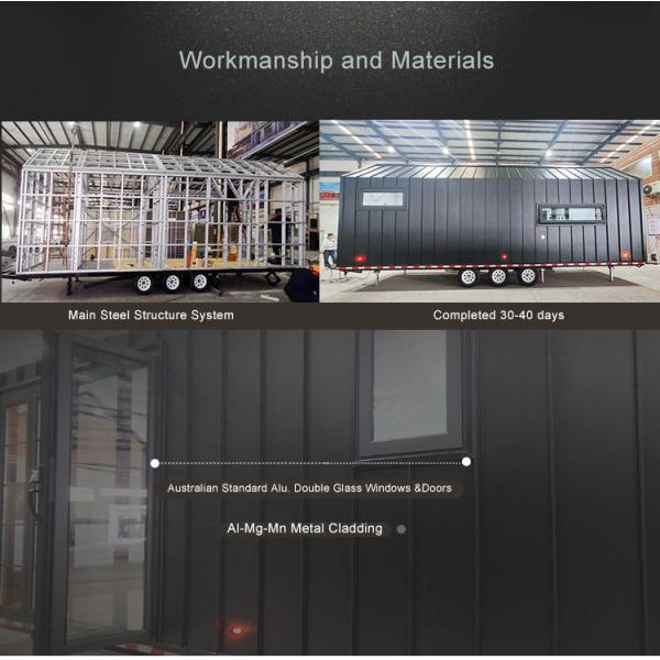 10mm MDF Flooring Dry Area Flooring Luxury Prefab Tiny House On Wheels