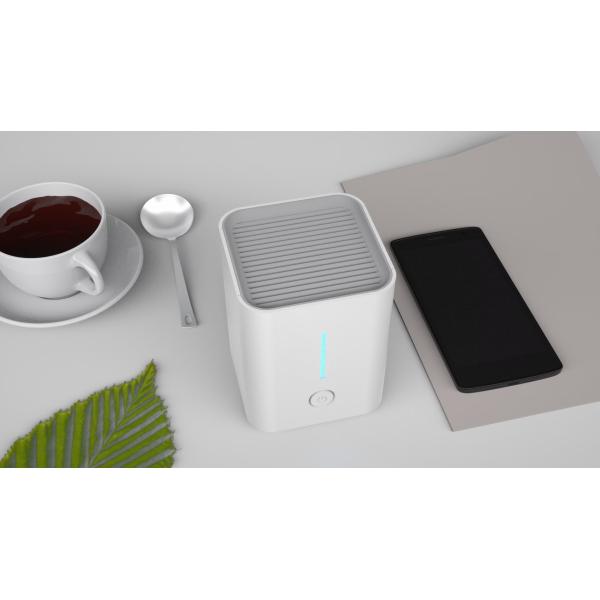 Table top mini purifier with UVC LED disinfection function and active carbon PM2.5 purification