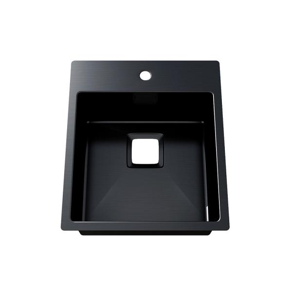Luxury 304 Sus Above Counter Bathroom Sink For Hotel Sanitary Ware / Brushed Stainless Steel Kitchen Sink