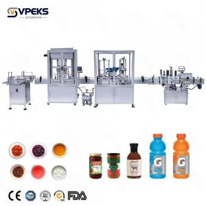 Quality Water Juice Milk Bottle Filling Machine 0.8 M3 / Min Air Consumption wholesale