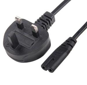 Quality 3A 5A 10A United Kingdom Power Cord , C7 BS1363 UK 2 Pin Power Cable wholesale