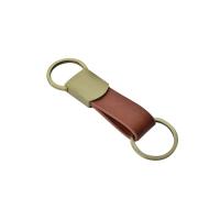 China Pantone Leather Key Ring Holder Color Tape 10mm Brass Plating Personalised for sale