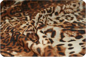 Quality Leopard Print Velvet Chiffon Fabric wholesale